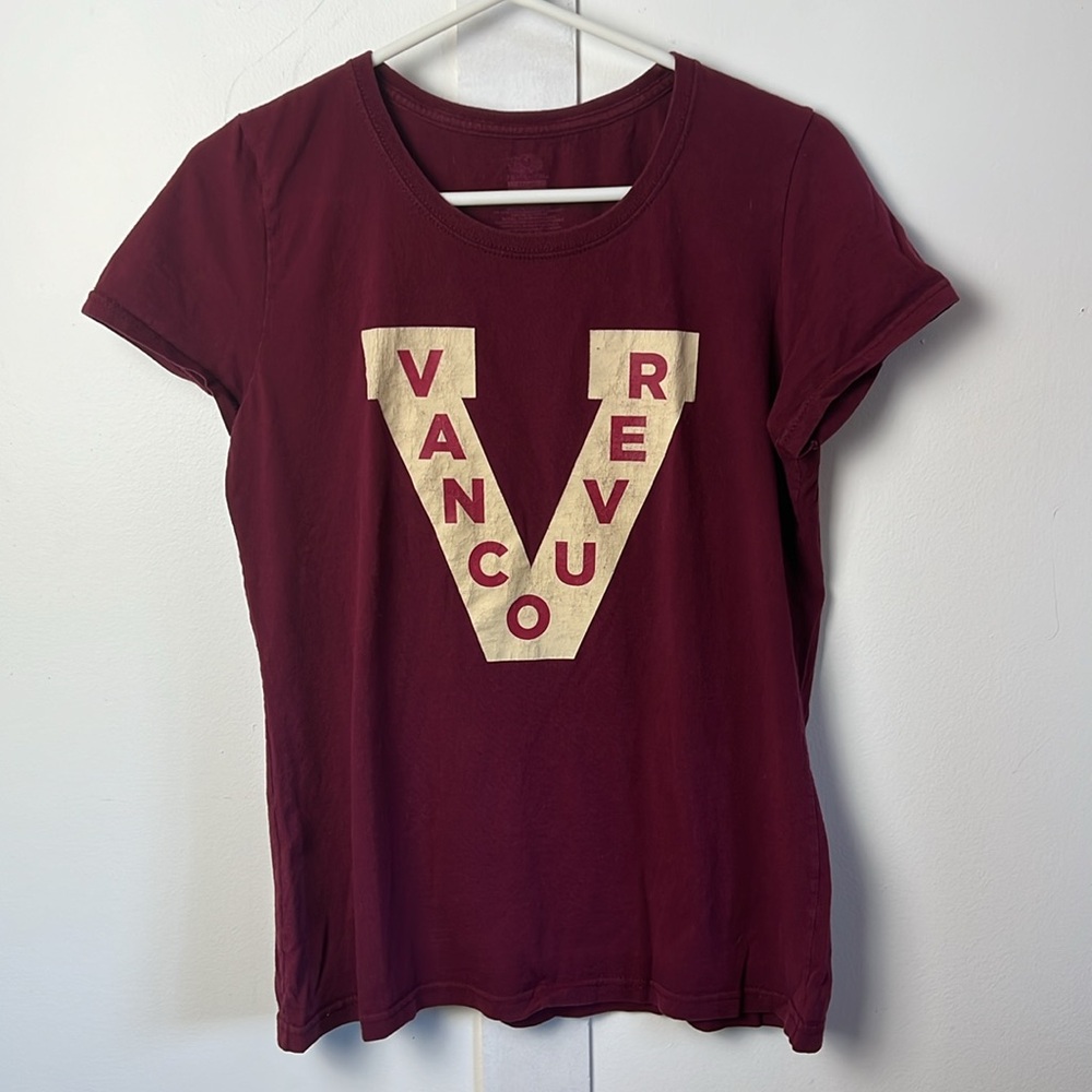 Vancouver Millionaires (pre Canucks) Burgundy Heritage Logo T-Shirt
